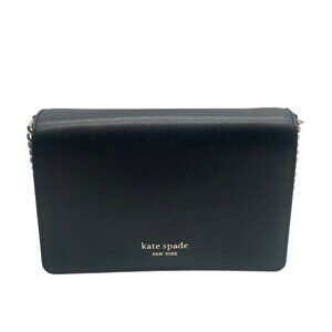 Kate Spade Black Flap-Style Crossbody Wallet